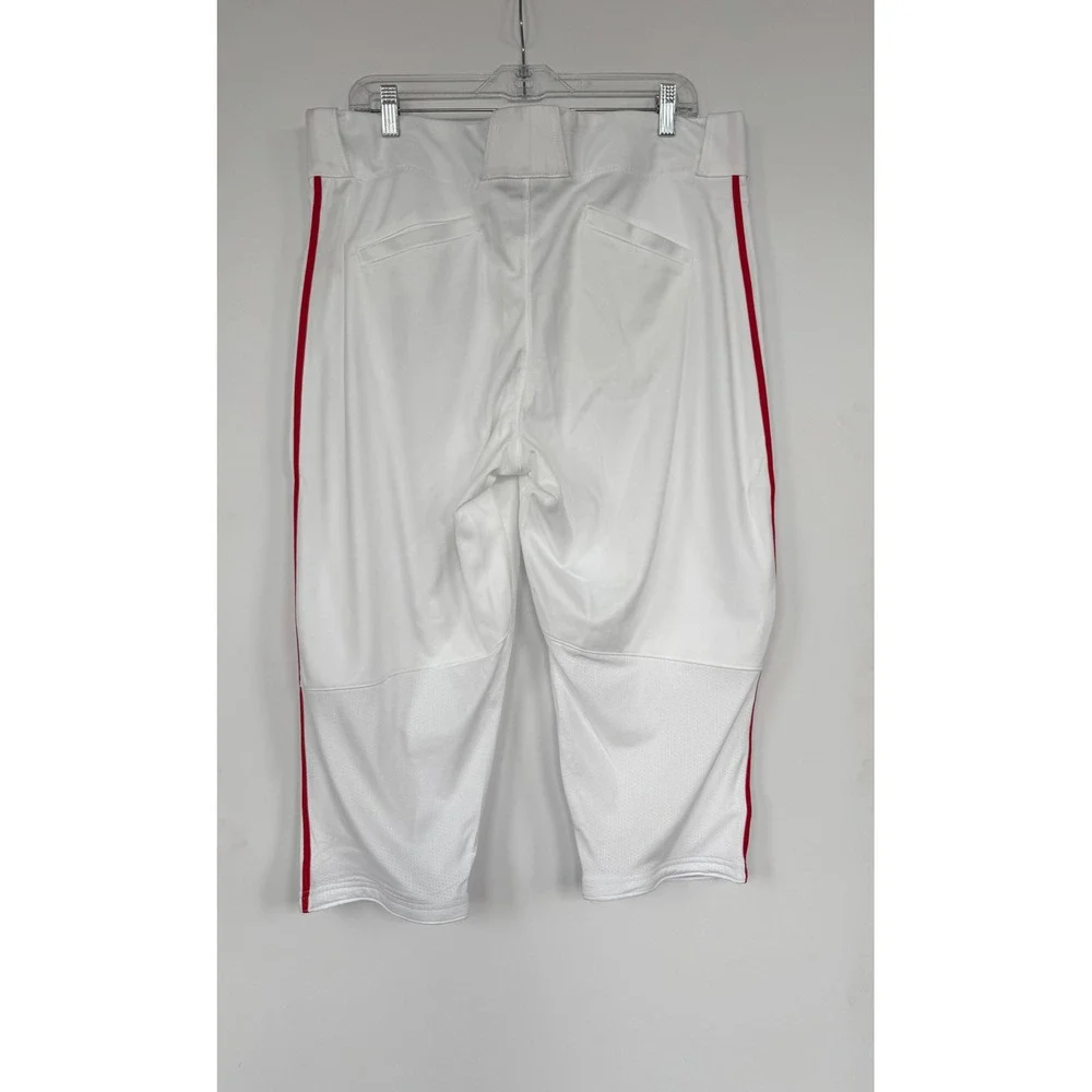 Nike Baseball Softball Knicker Pants White Red Stripe Dri-FIT Mens XL  Athletic